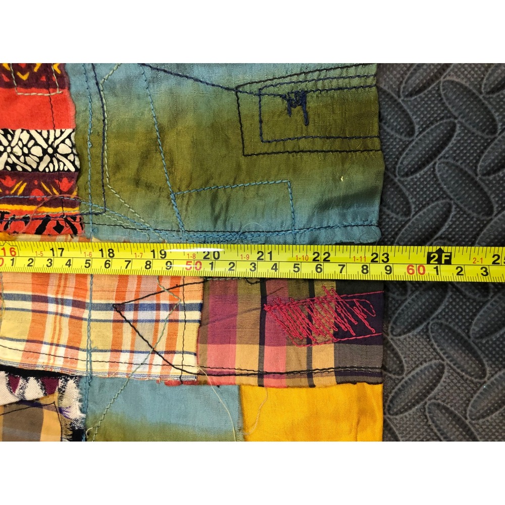 Sandy Starkman Jacket Womens M Multicolor Silk Blend Patchwork Art To Wear Boho - Picture 5 of 7